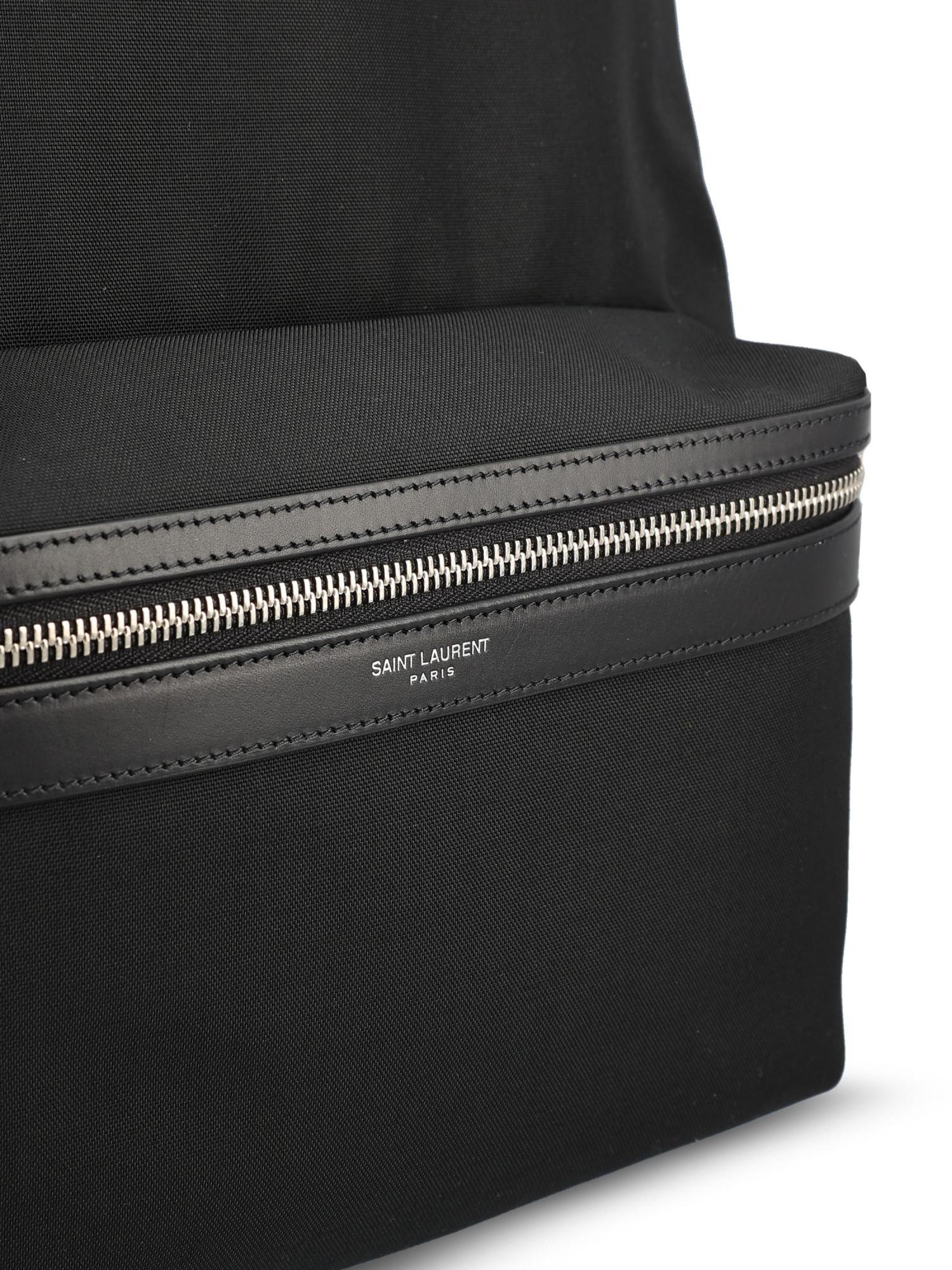 Saint Laurent Logo-print Backpack In Black