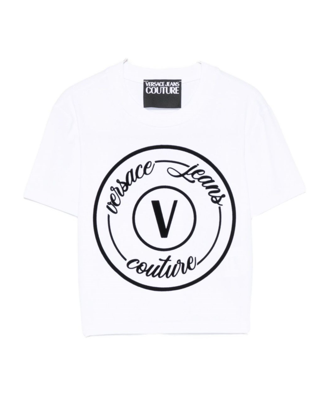 Versace Jeans Circular Logo-plaque T-shirt In White