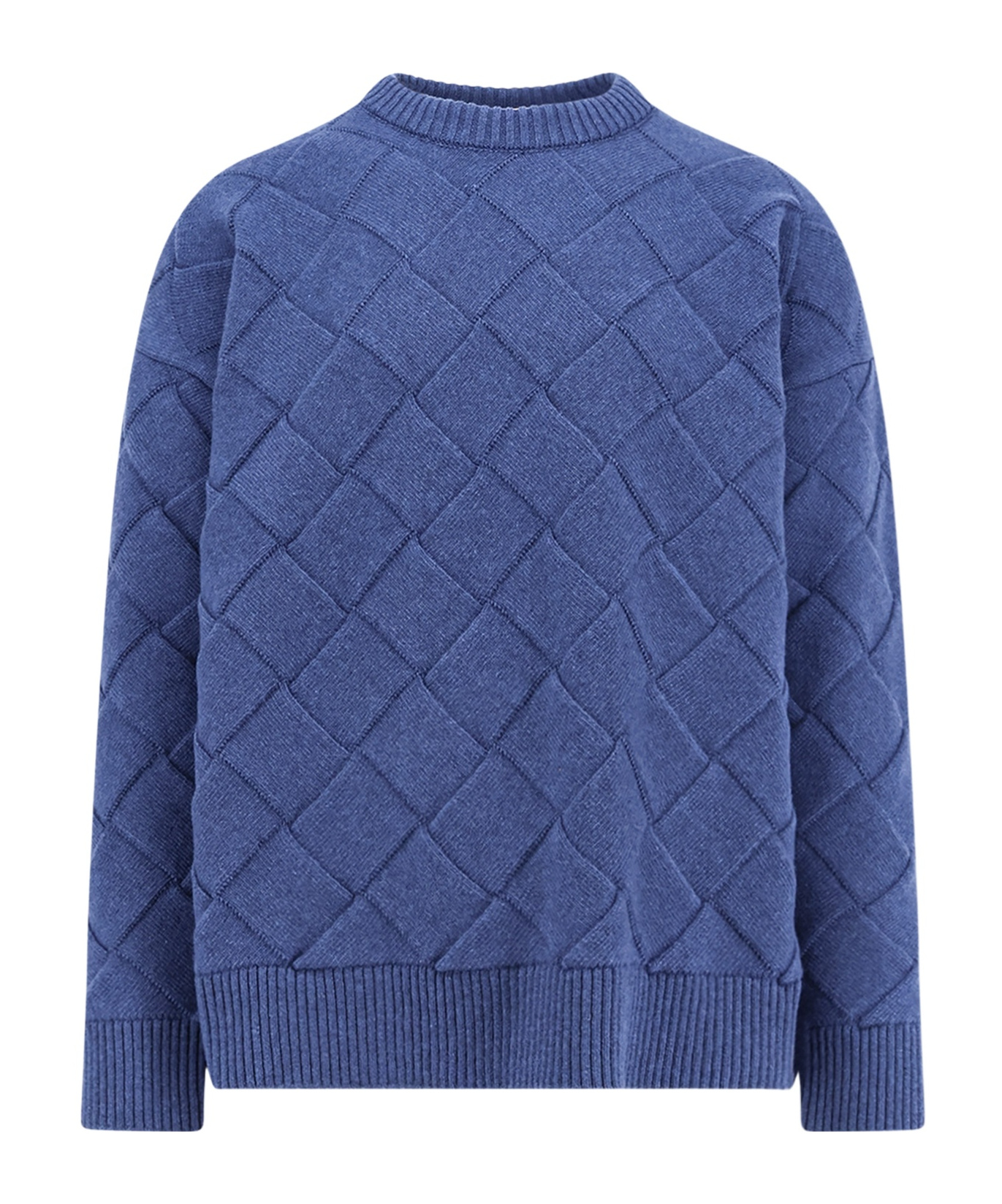 Bottega Veneta Long-sleeved Sweater In Blue