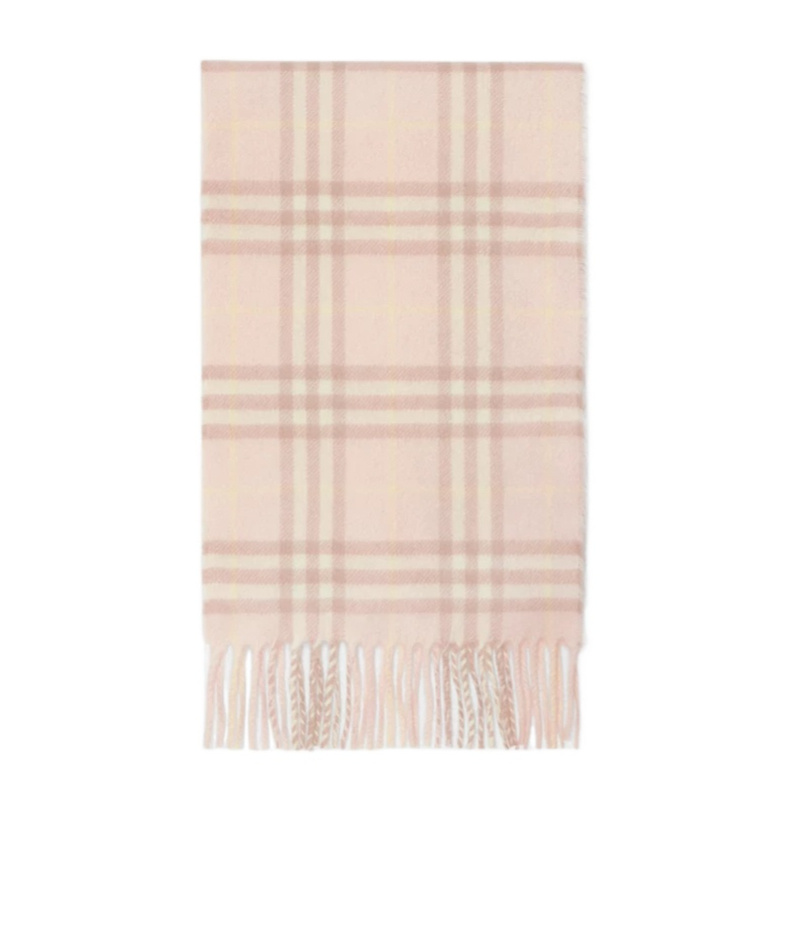 Burberry Checked Cashmere Scarf In Neutral