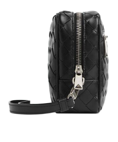 Bottega Veneta Men's Intrecciato Small Pouch In Black