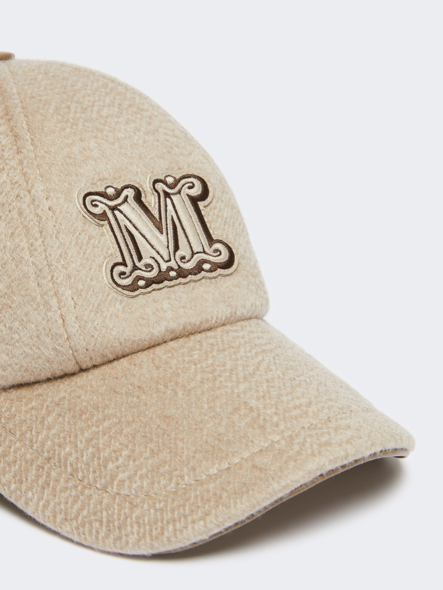 Max Mara Beige Logo Baseball Hat In Neutral
