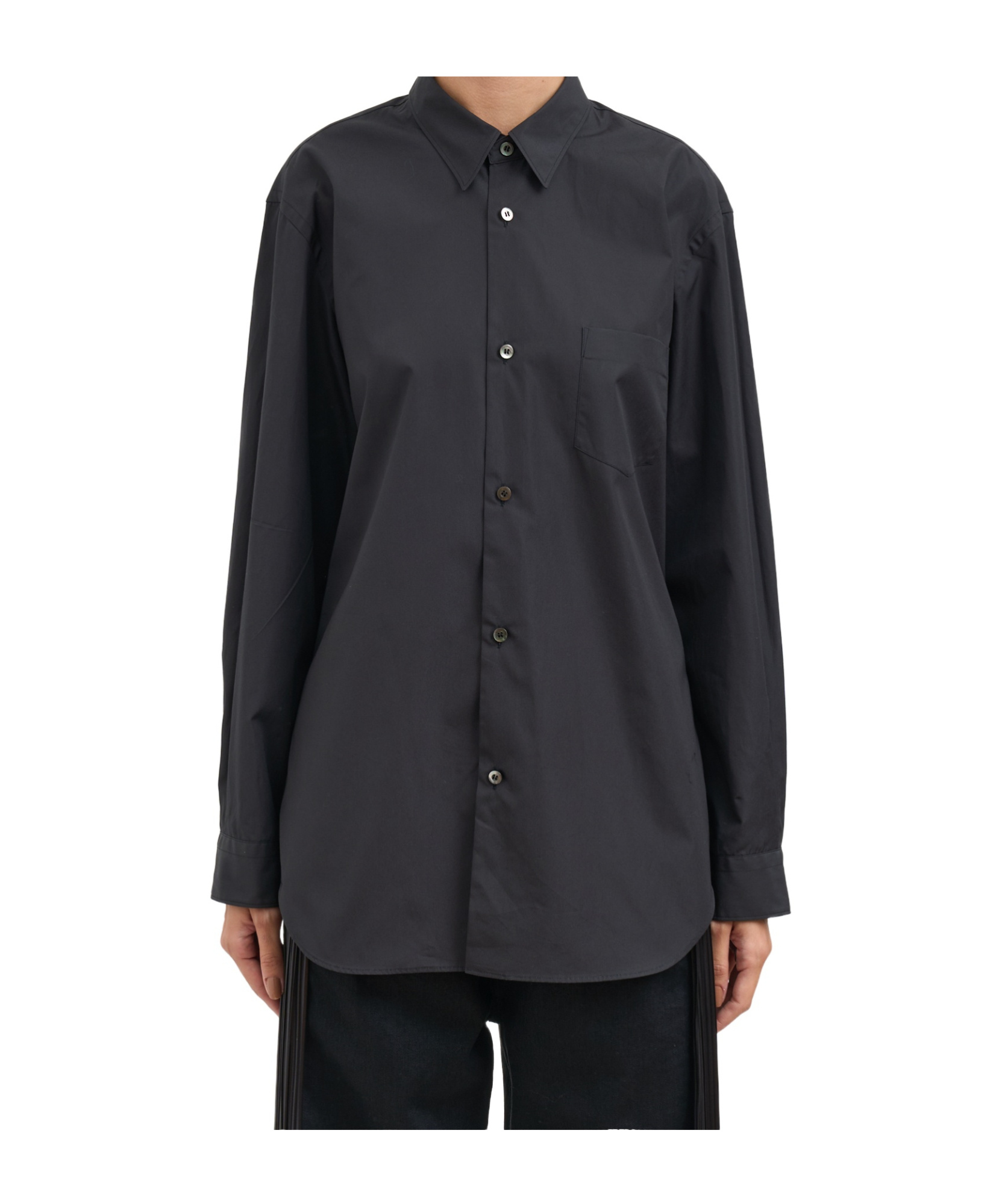 Junya Watanabe Button-down Long-sleeved Shirt In Black