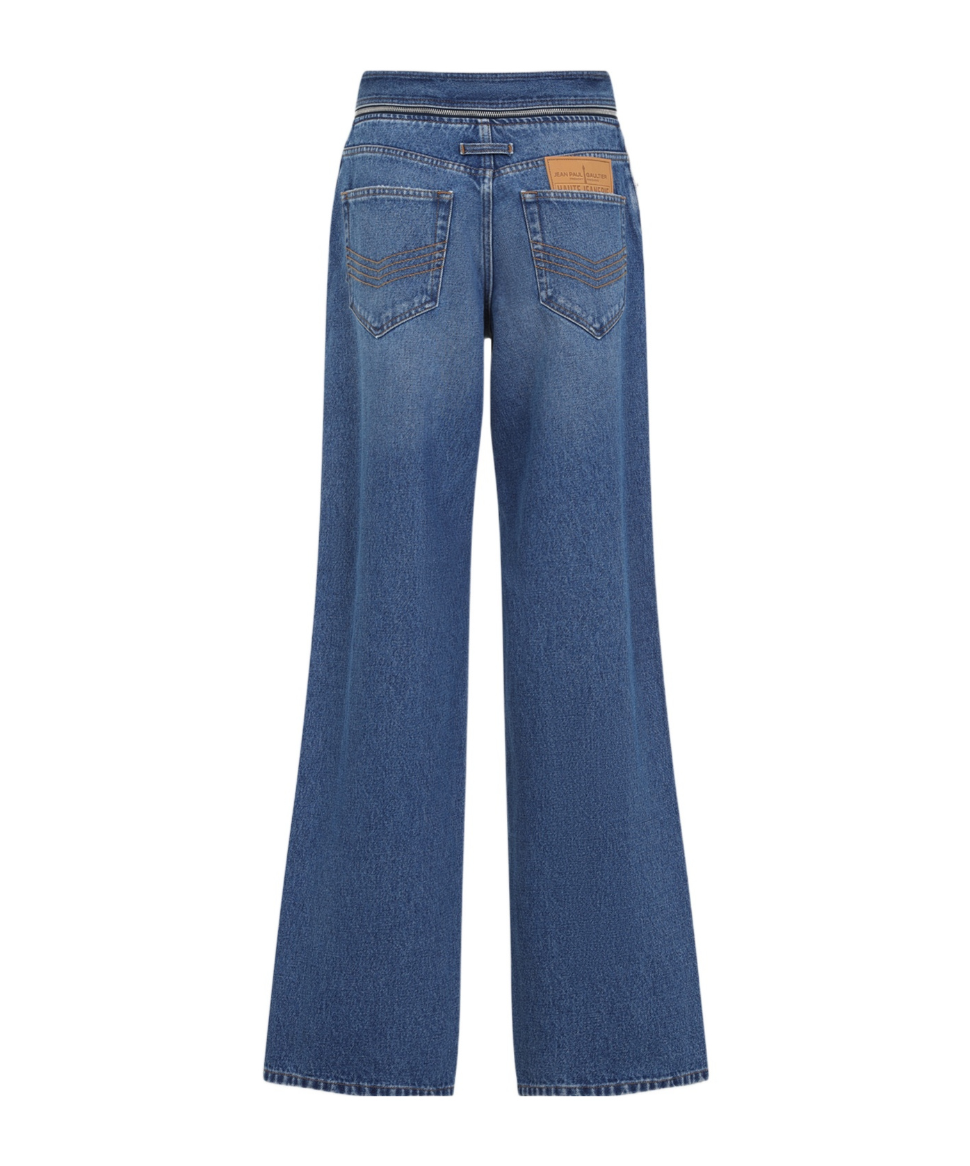 Shop Jean Paul Gaultier Flared Jeans In Blue