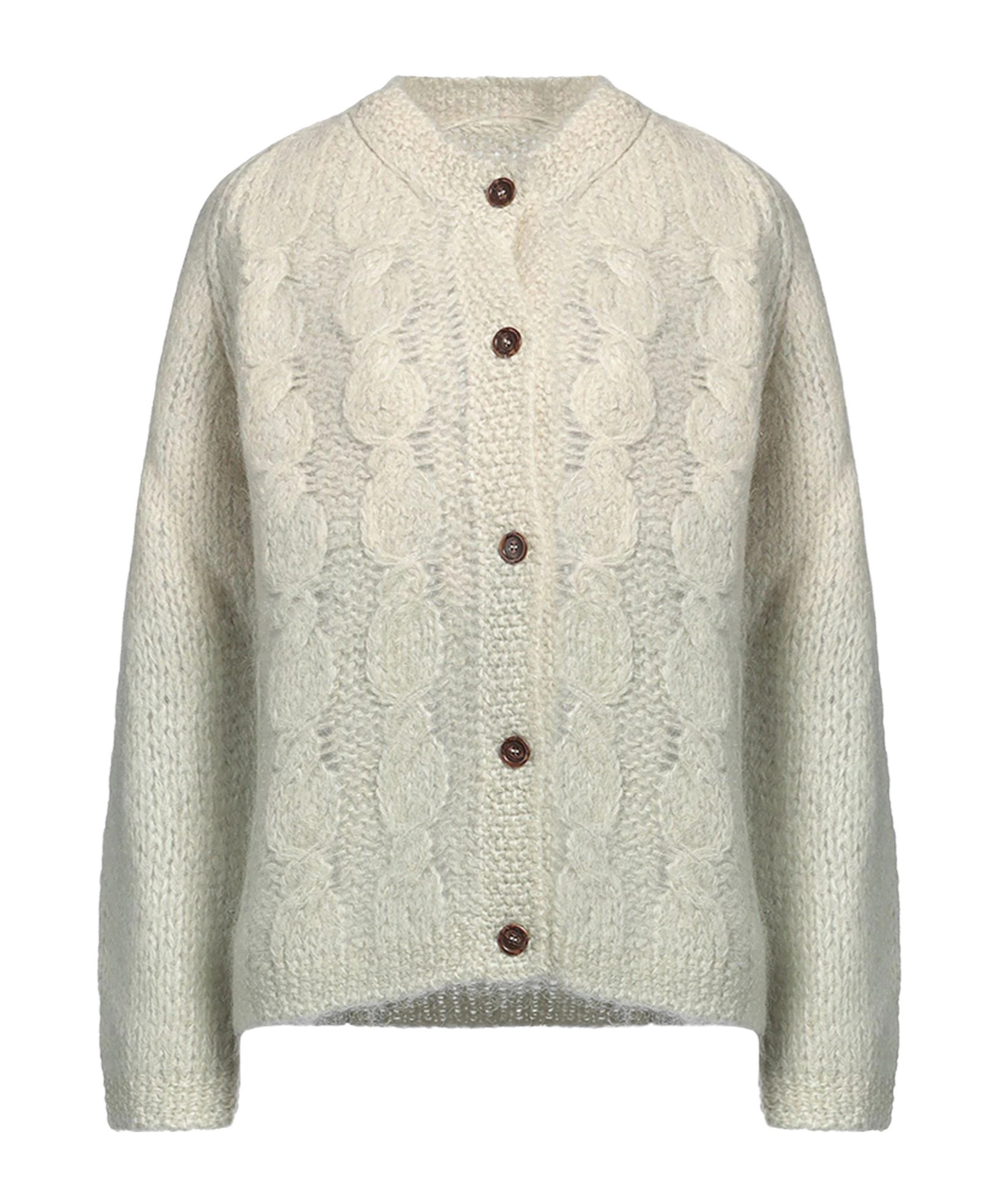 Maison Margiela Cable-knit Cardigan In White