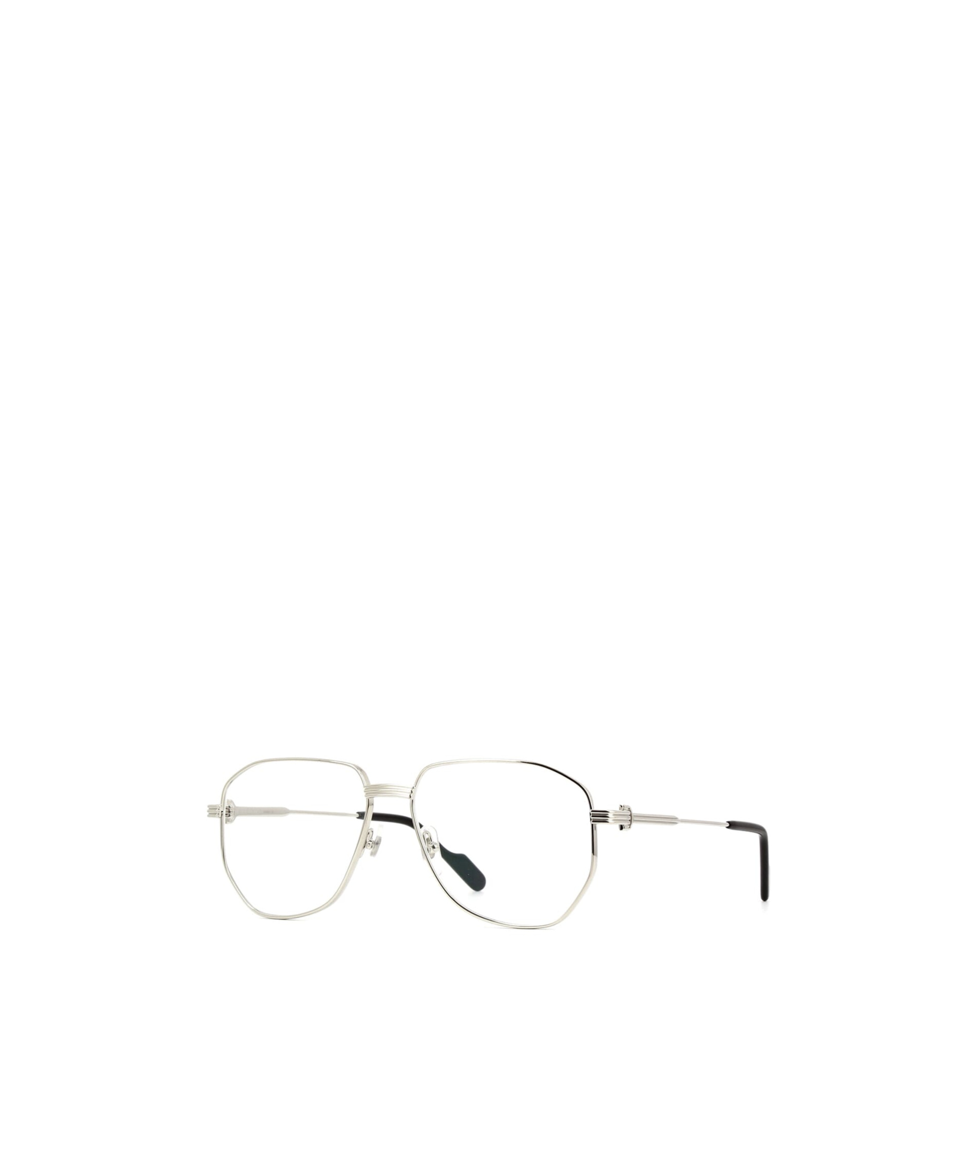 Cartier Silver-silver-transparent Metal Glasses In White