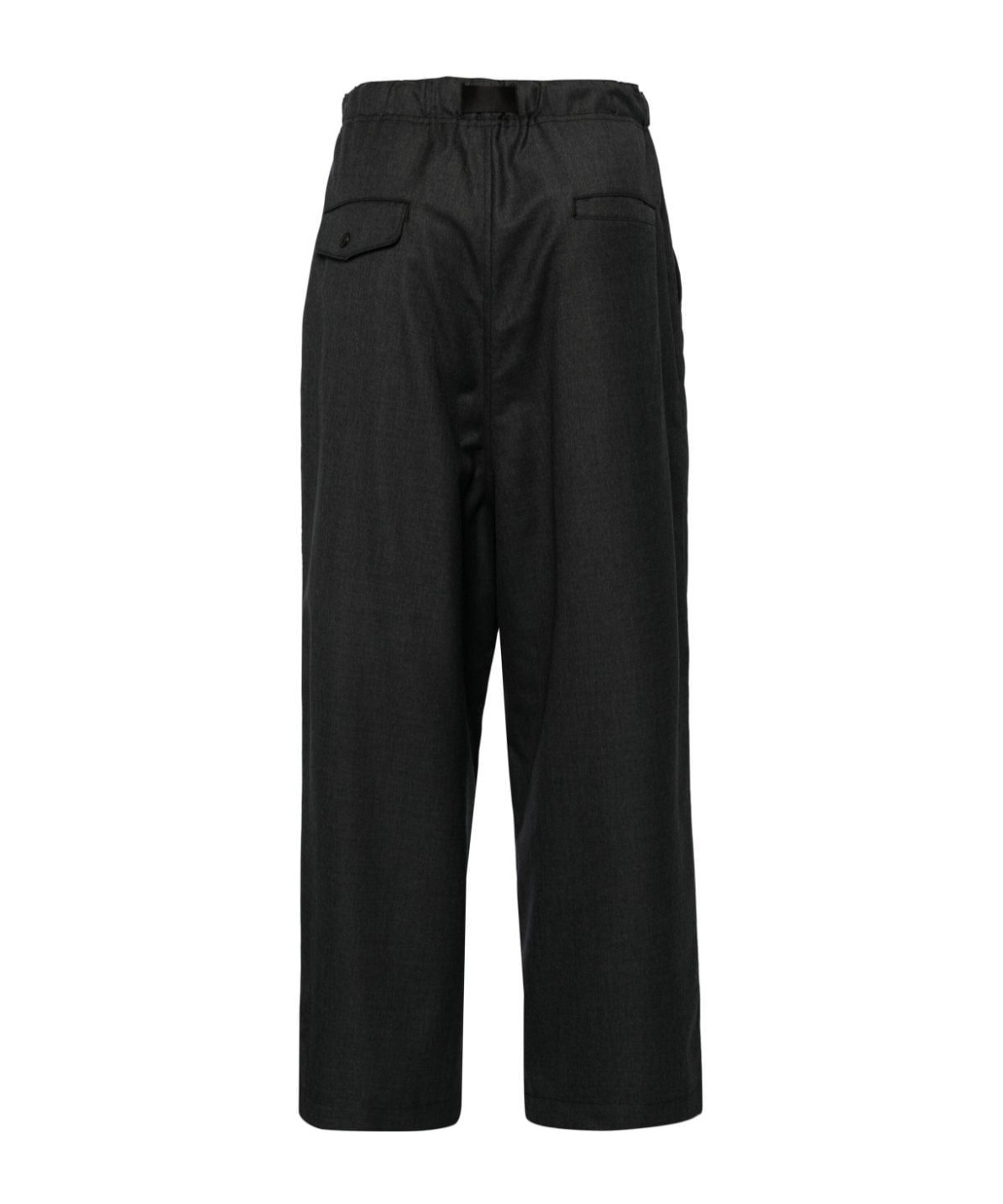 Comme Des Garçons Belted Casual Pants In Black