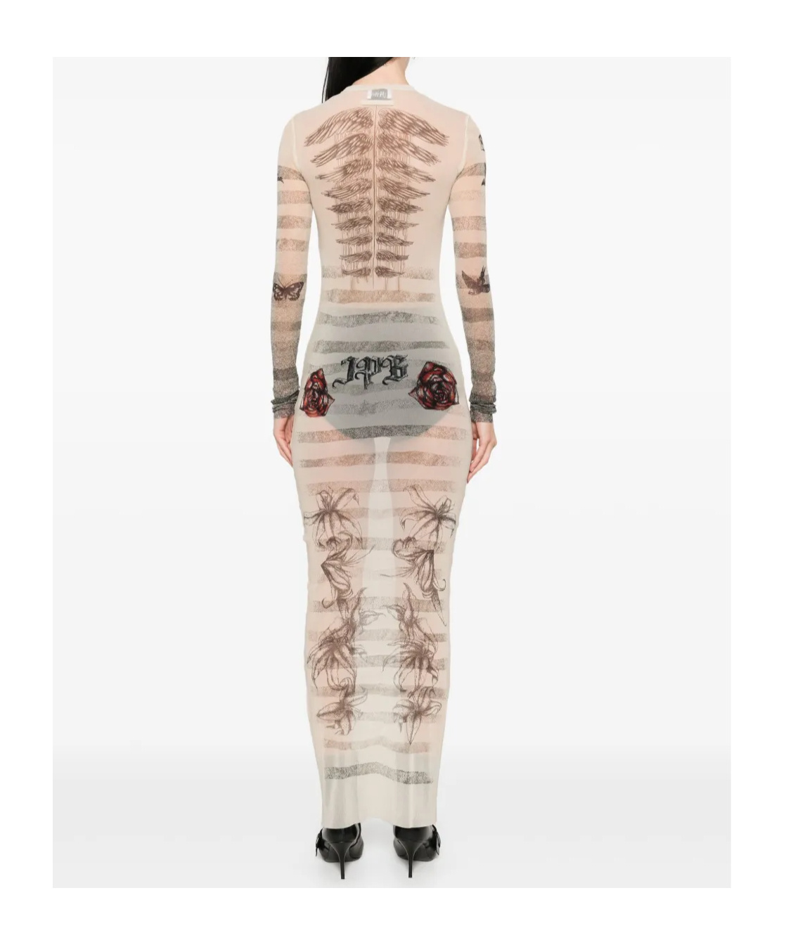 Jean Paul Gaultier Long-sleeved Dress In White