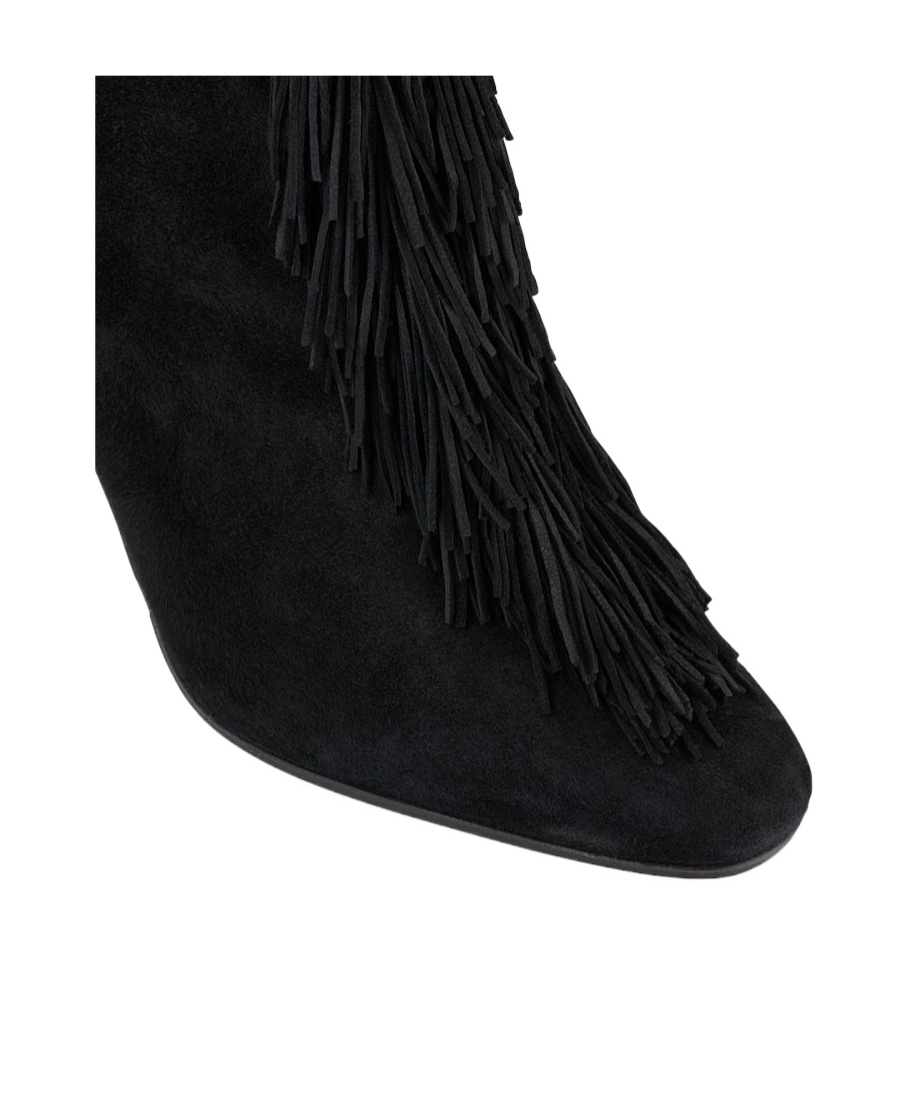 Aquazzura Gytane Tassel Ankle Boots In Black
