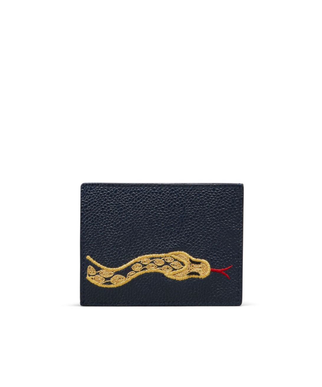 Thom Browne Snake-embroidered Cardholder In Black