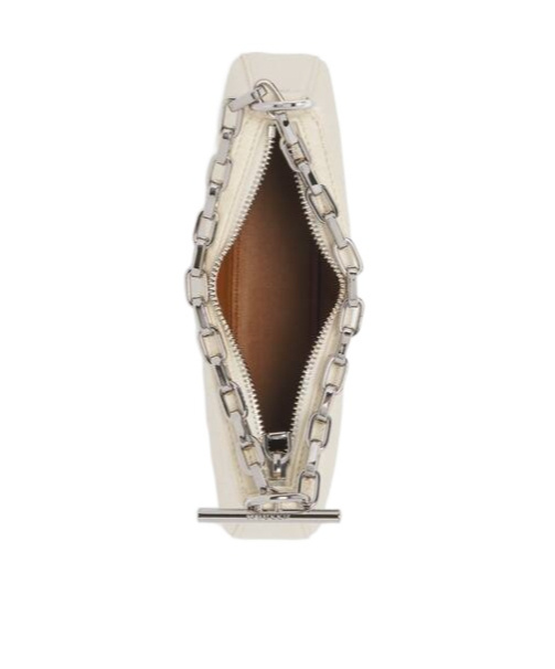 Alexander Mcqueen Mini Lambskin T-bar Shoulder Bag In Cream