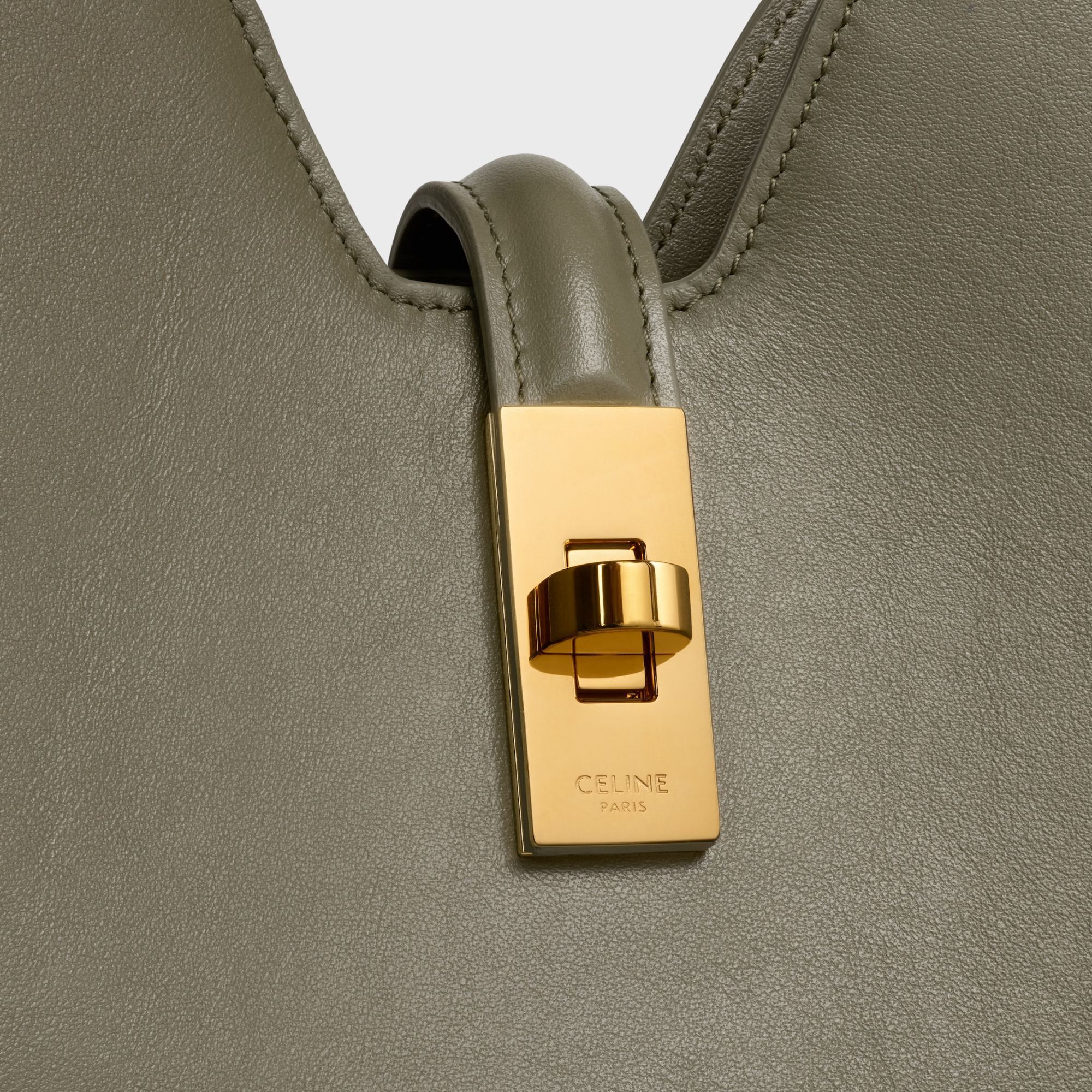 Celine Small Camille 16 Soft Bag In Smooth Calfskin In Green