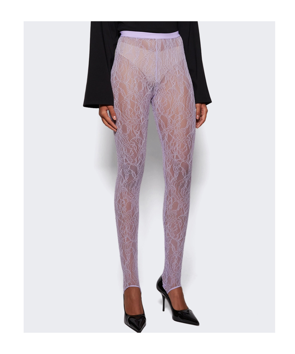 Wardrobe.nyc Elastic Waist Leggings In Purple