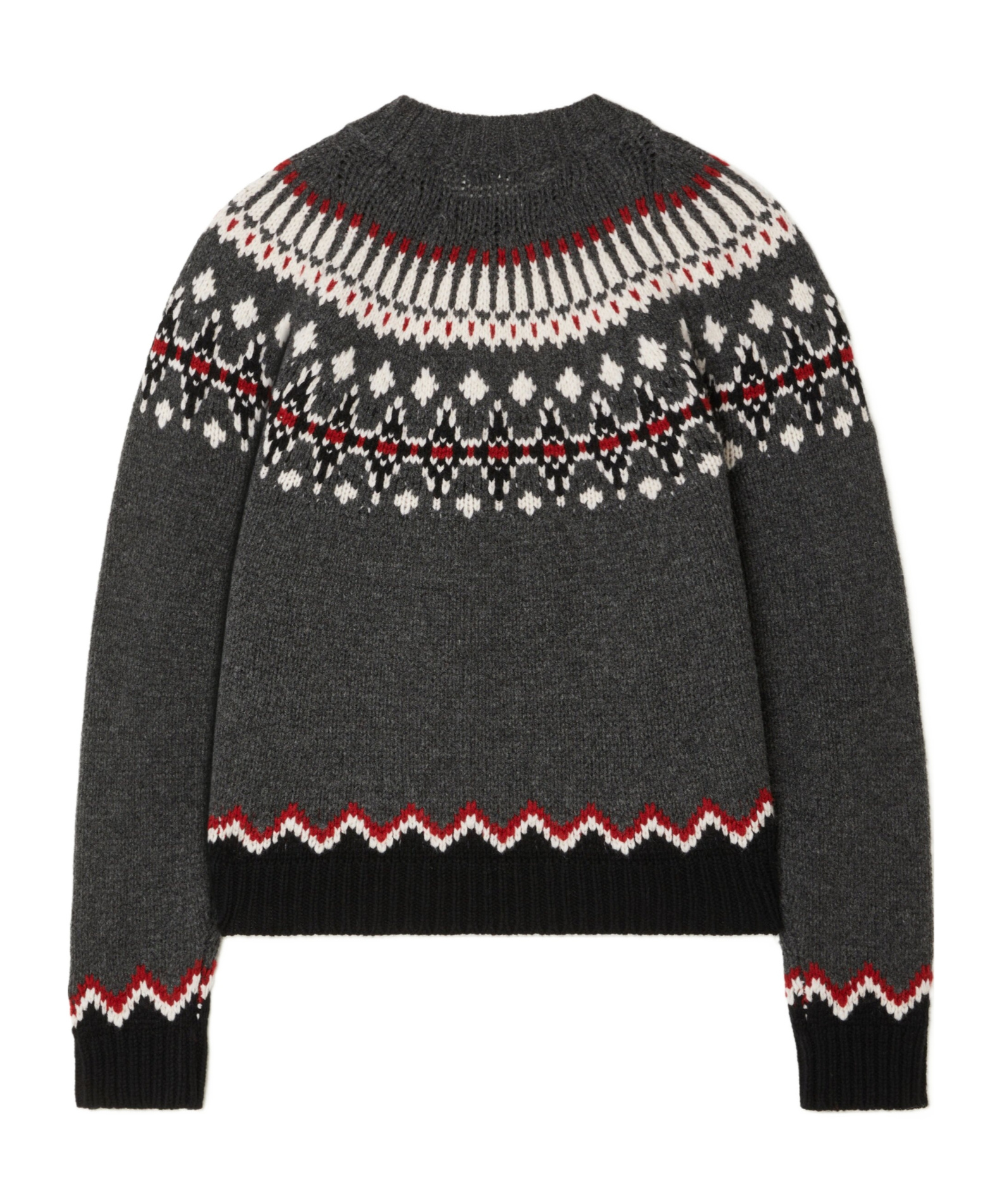 Alanui Sweet Winter Wool Crewneck Jumper In Gray