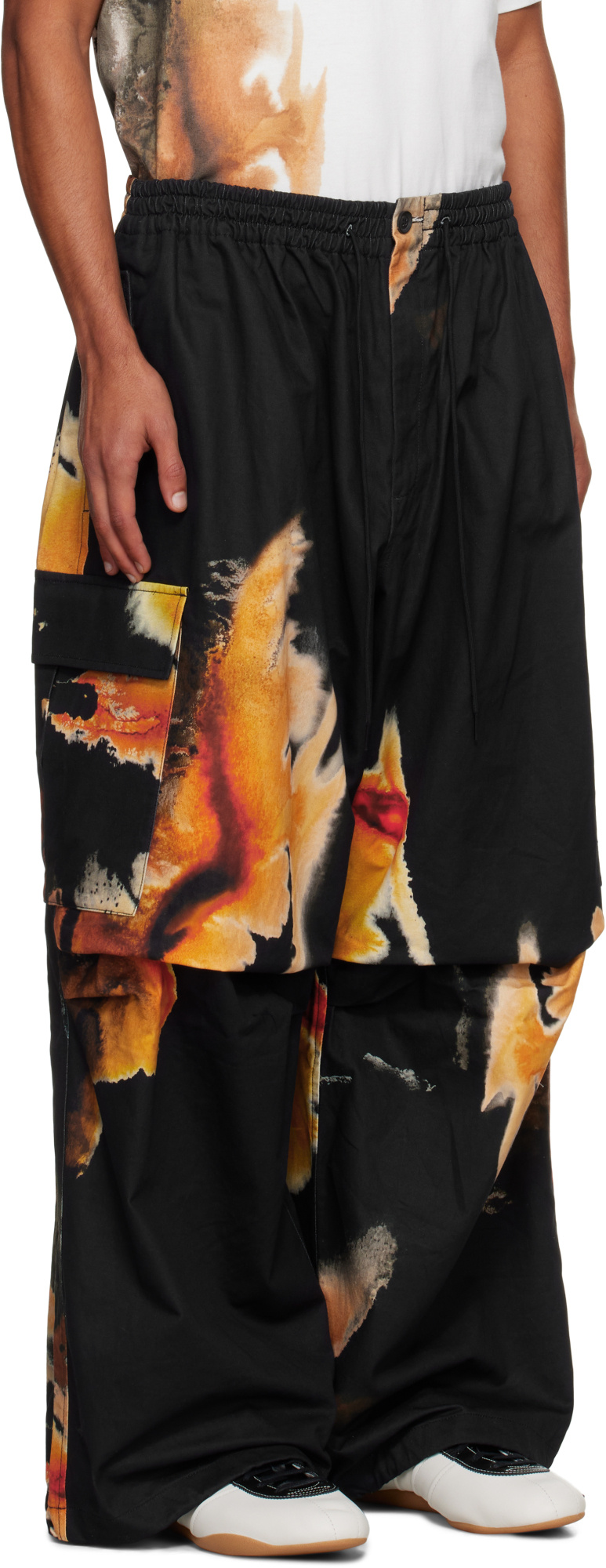 Y-3 Aop Ut Twill Overalls In Multi