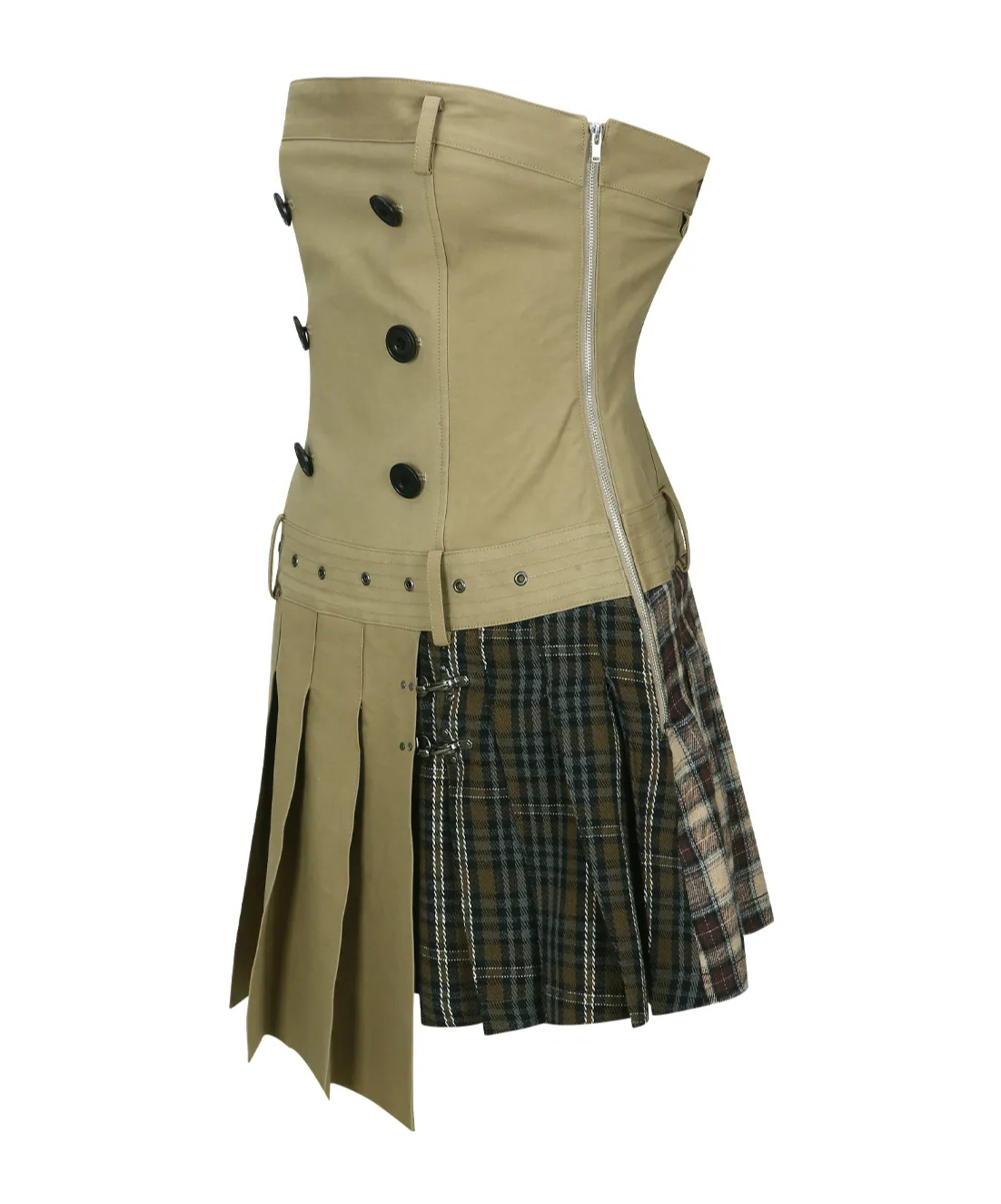 Andersson Bell Double Pleats Trench Dress In Brown