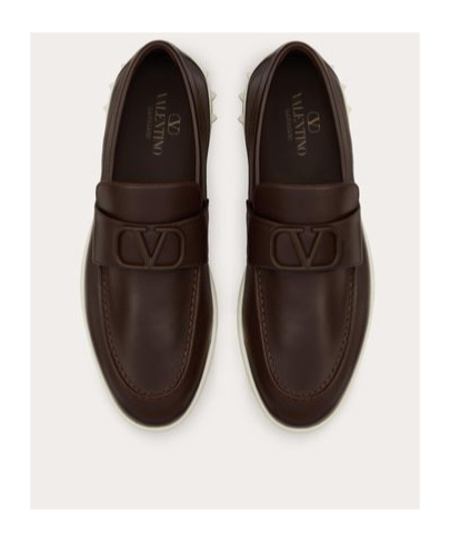 Valentino Garavani Vlogo Signature Slip-on Shoes With Rockstud Details In Black