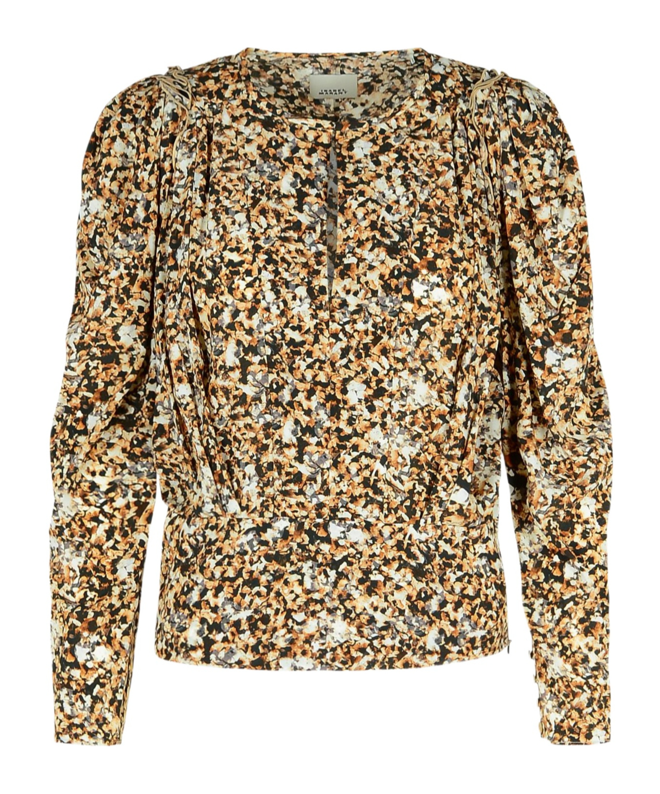 ISABEL MARANT ISABEL MARANT ZARGA PLEATED PRINTED BLOUSE