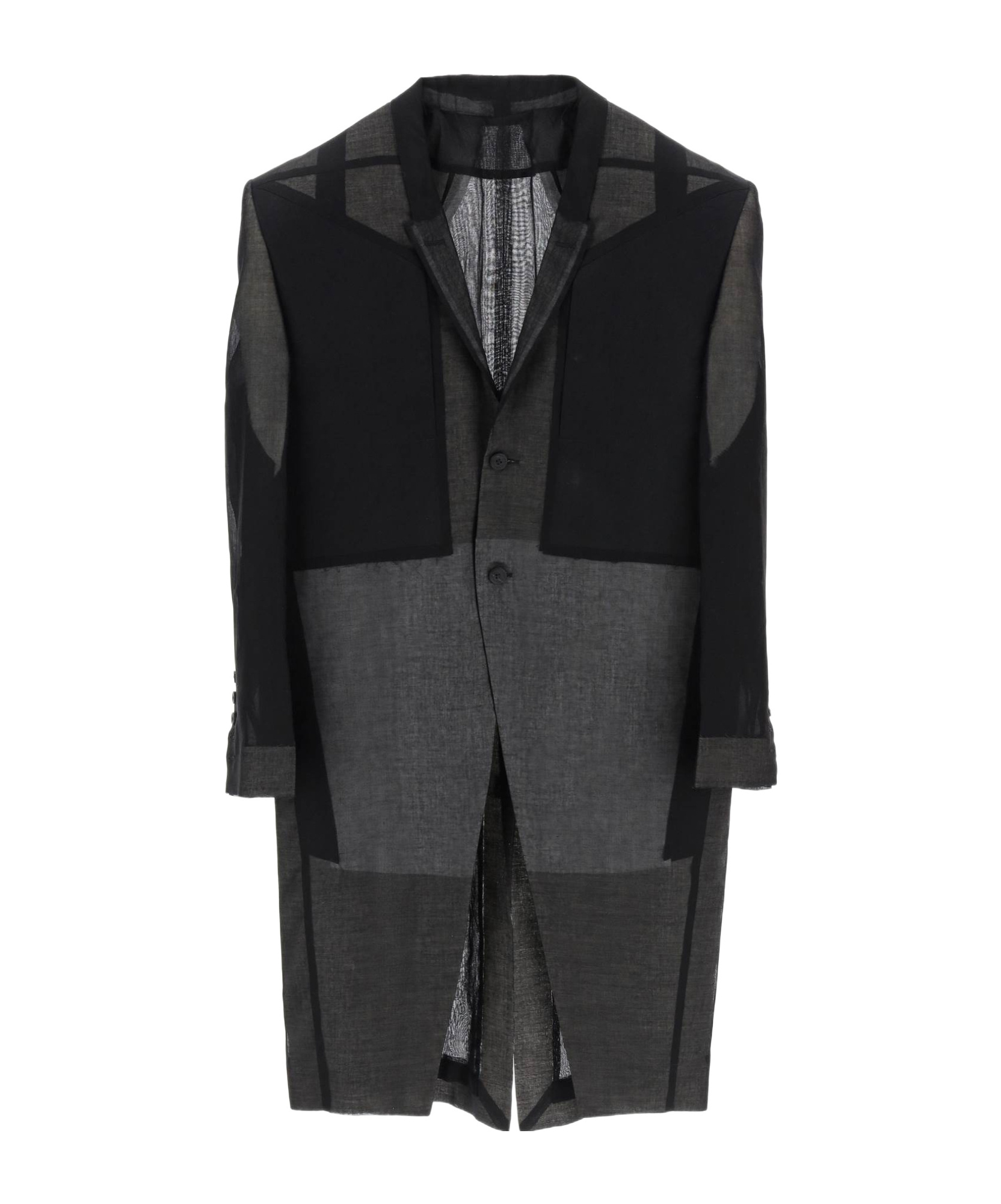 Rick Owens Black Button Coat In Black