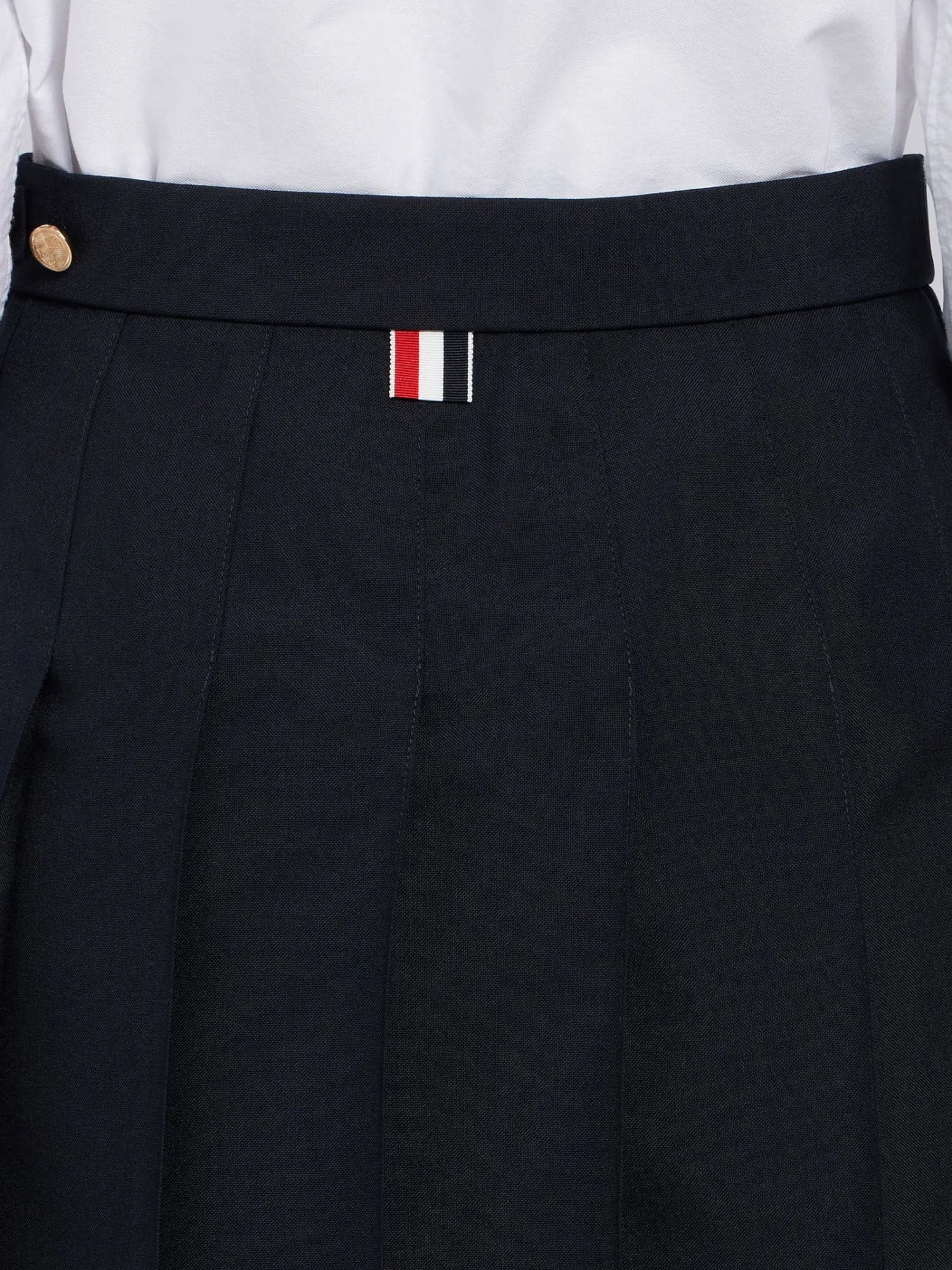 Thom Browne Asymmetric Design Mini Wool Skirt In Black