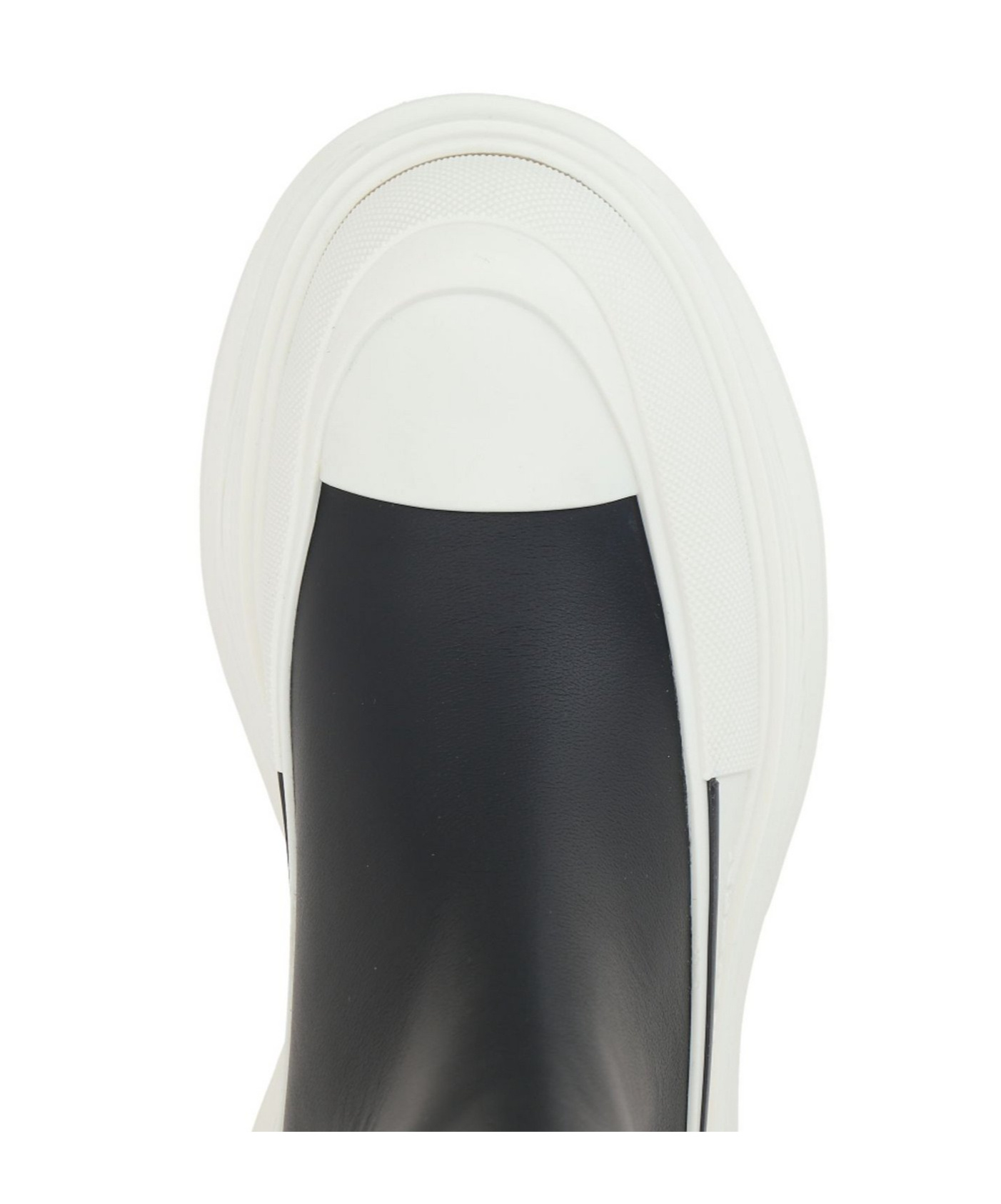Alexander Mcqueen Black Nappa Leather Tread Slick Ankle Boots In Black
