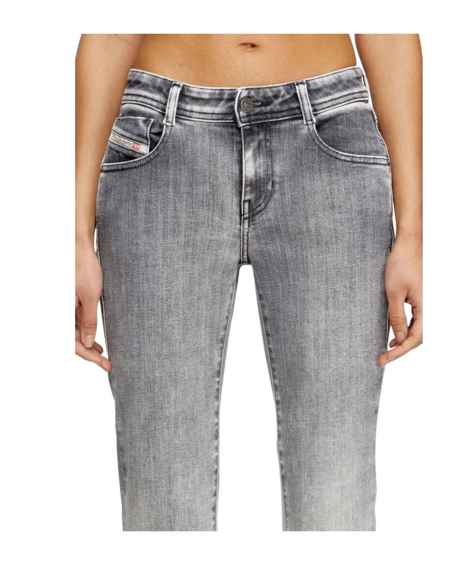 Diesel 1969 D-ebbey Bootcut Jeans In Light Gray