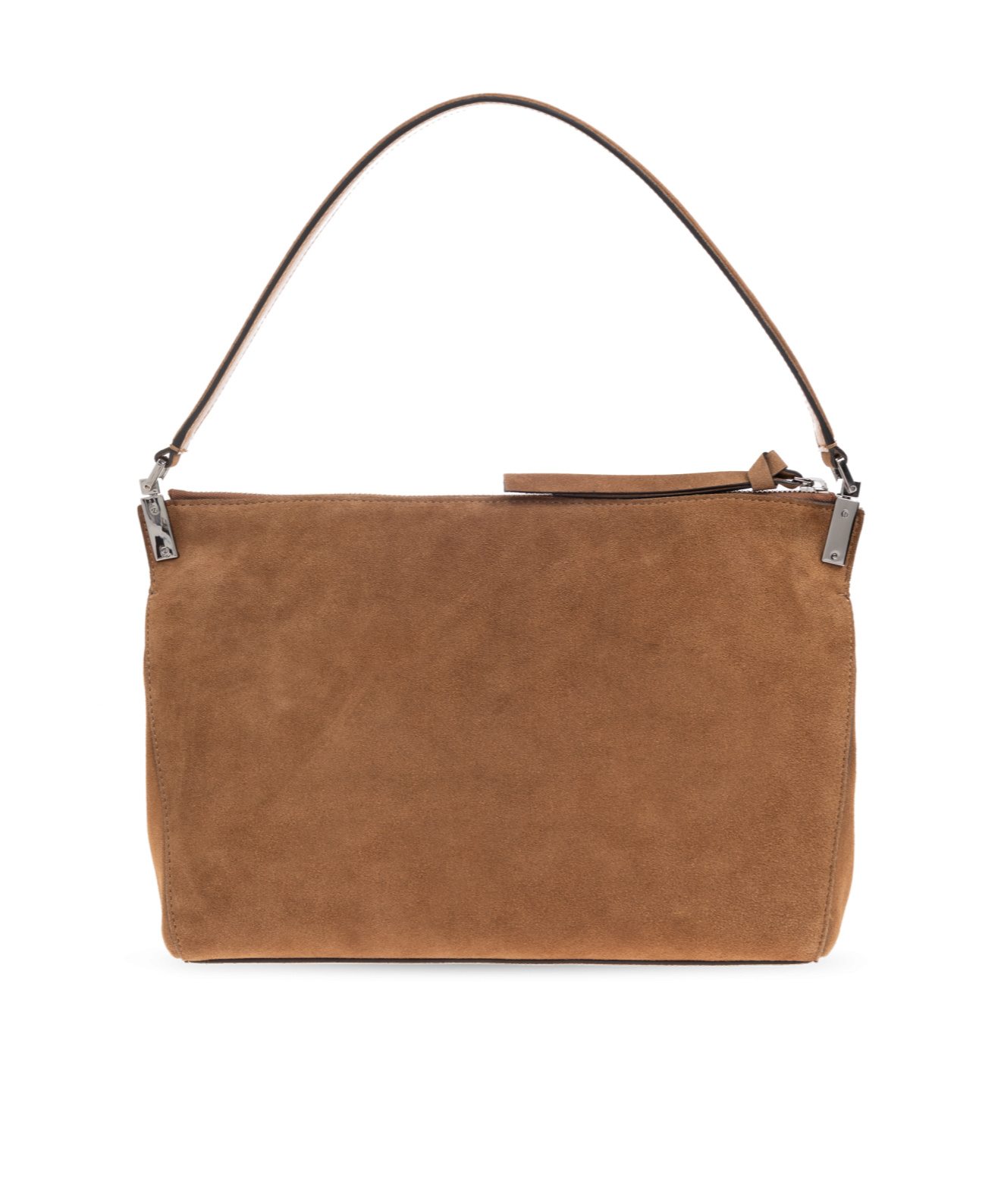 Emporio Armani Zipper Shoulder Bag In Brown