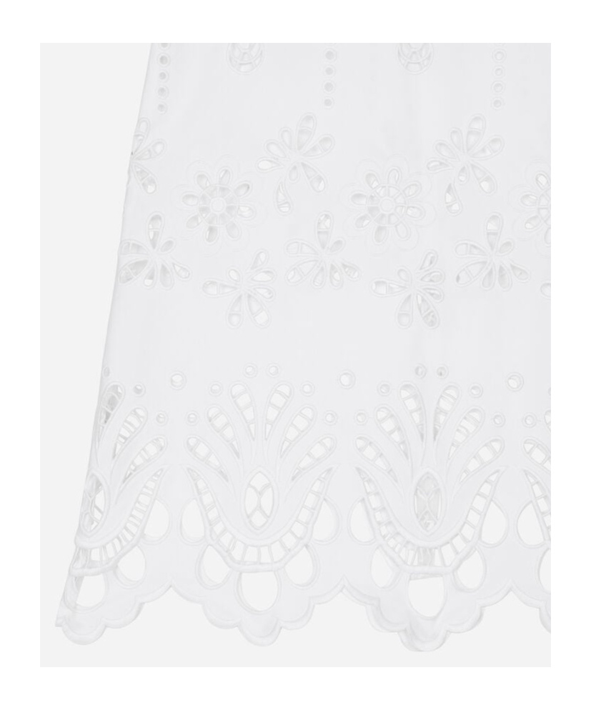 Dolce & Gabbana Longue Skirt With Cut-out In White