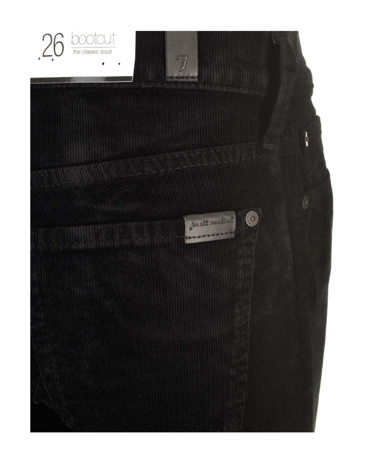 7 For All Mankind Corduroy Trousers Jeans Black In Black