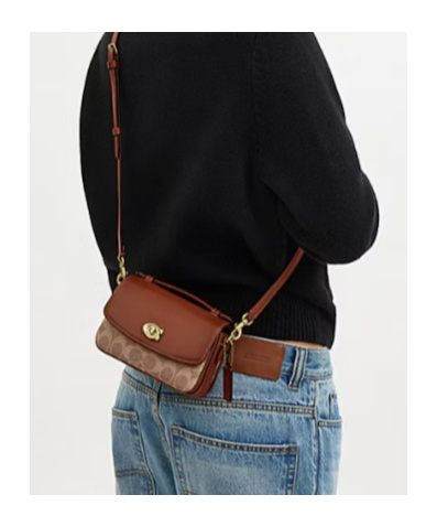 Coach Cassie Crossbody Bag 17 In Signature Canvas In Brown