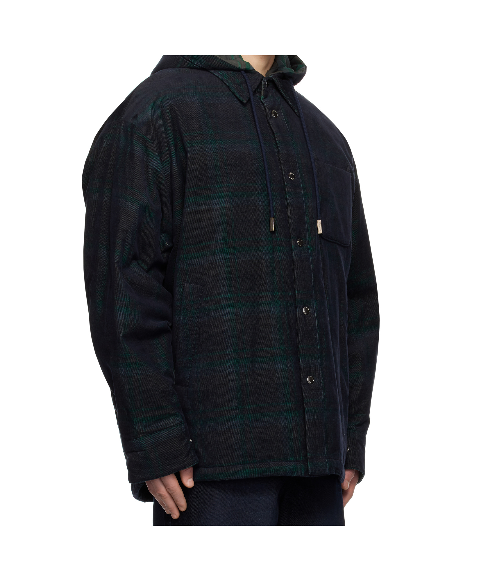Wooyoungmi Checked Cotton Jacket In Black