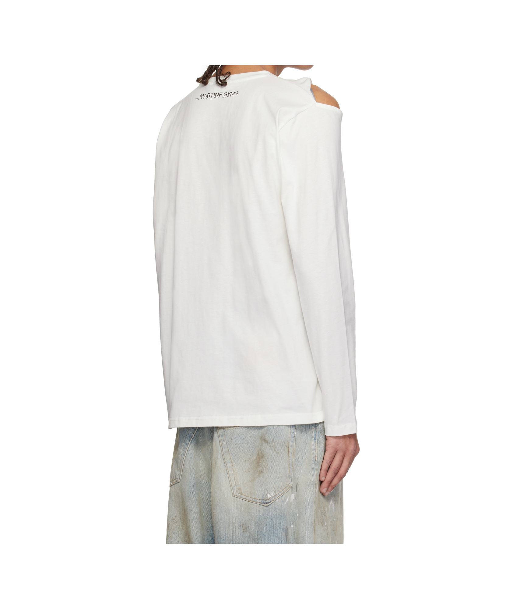Perks And Mini Off-white Martine Syms Edition Slash Ls T-shirt In White