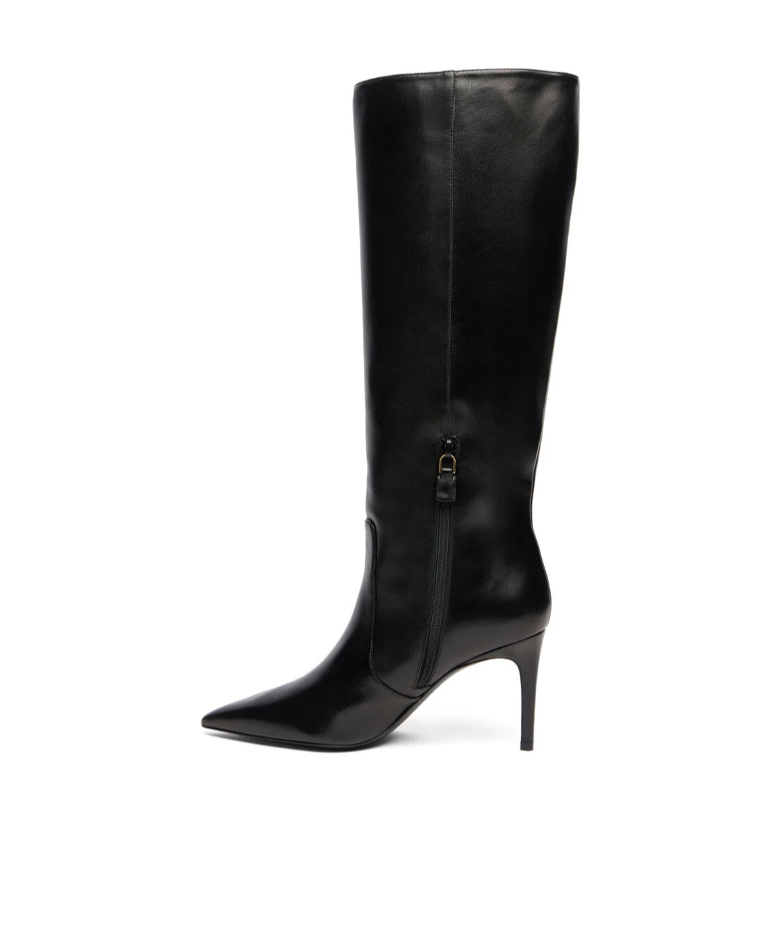 Stuart Weitzman Knee High Stiletto Pointed Toe Boot In Black