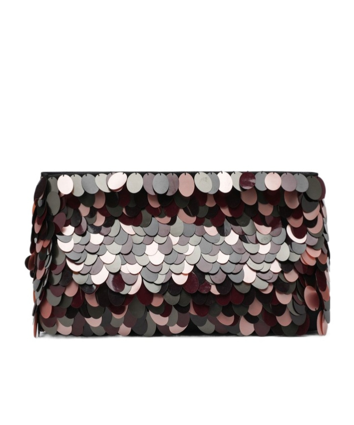 Dries Van Noten Rectangular Sequin Embellished Evening Clutch In Black
