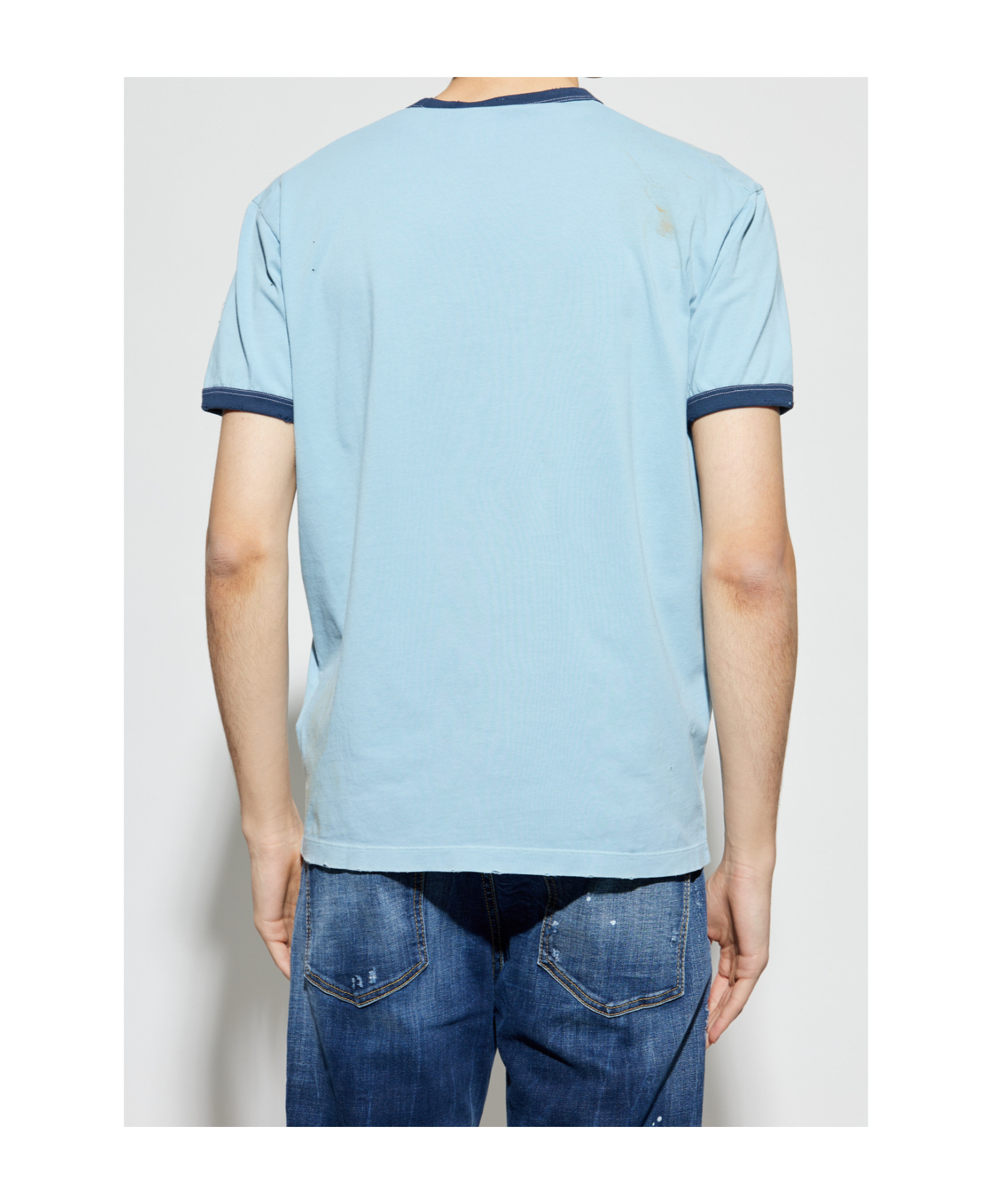 Dsquared2 Cool Fit Cotton T-shirt With Logo Print In Blue