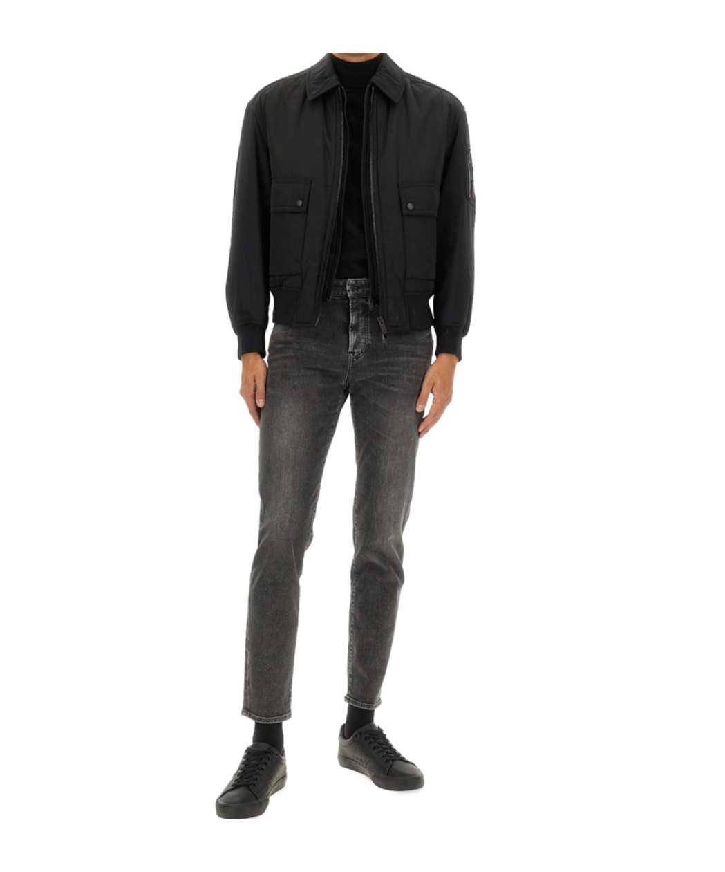 Hugo Boss Boss Bomber Jacket With Removable Lining In Black