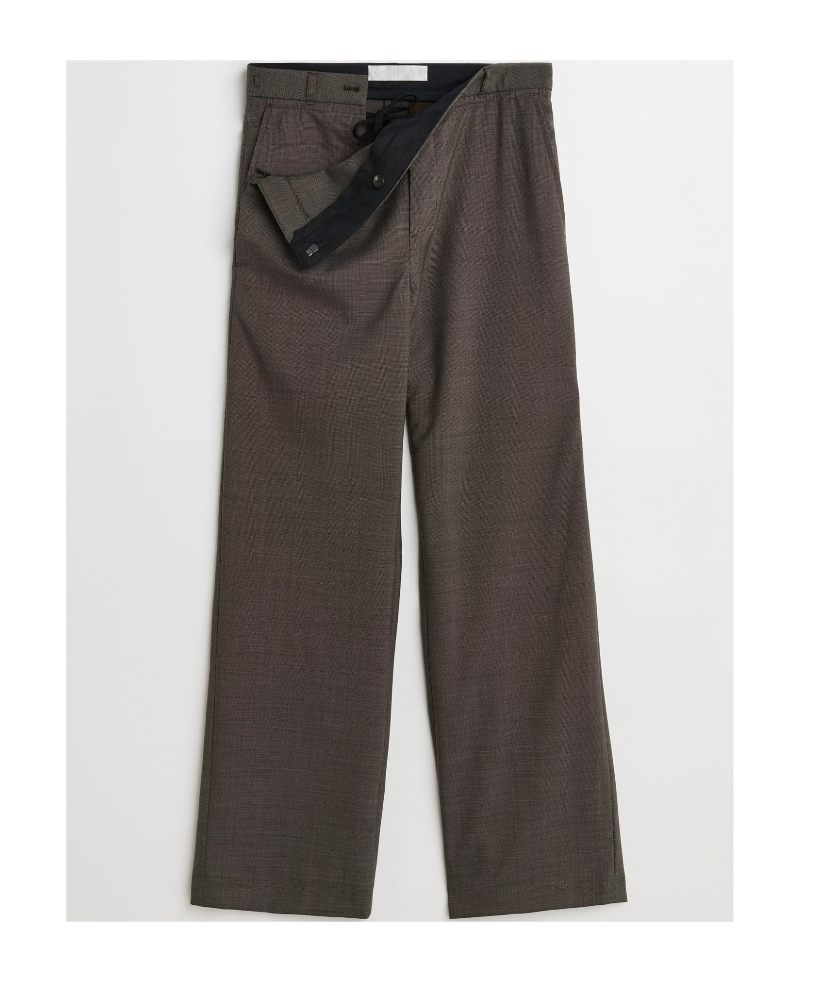Shop Our Legacy Checked Wool Casual Pants In Black