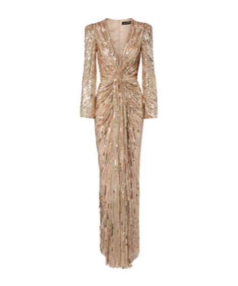 Jenny Packham Darcy Embellished Gown In Brown