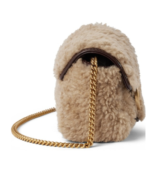 Shop Gucci Mini Gg Marmont Bag In Nude