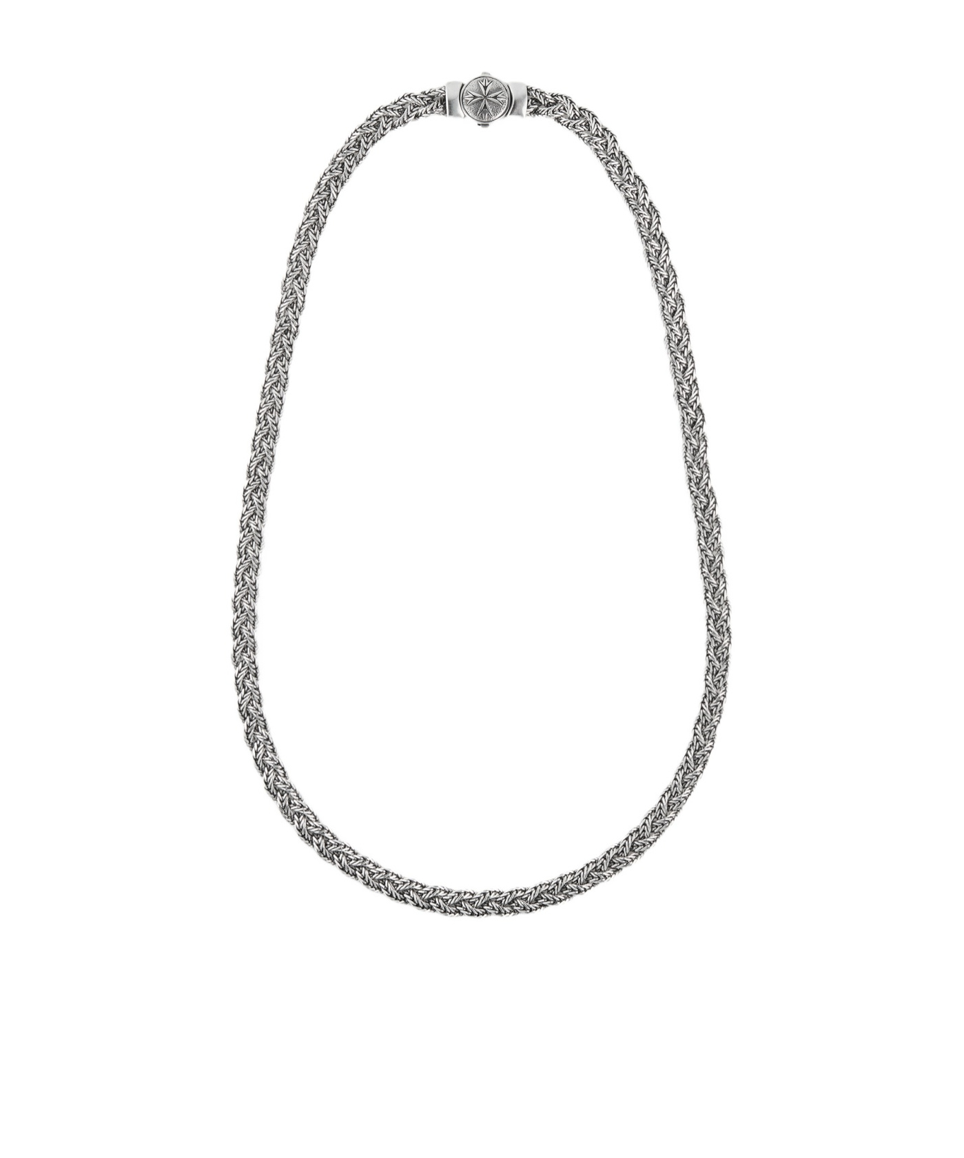 Emanuele Bicocchi Diamond-cut Flat Braided Necklace