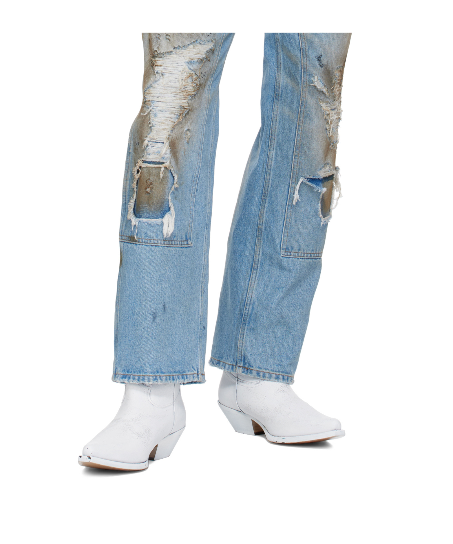 Mm6 Maison Margiela 40mm Leather Boots In Blue
