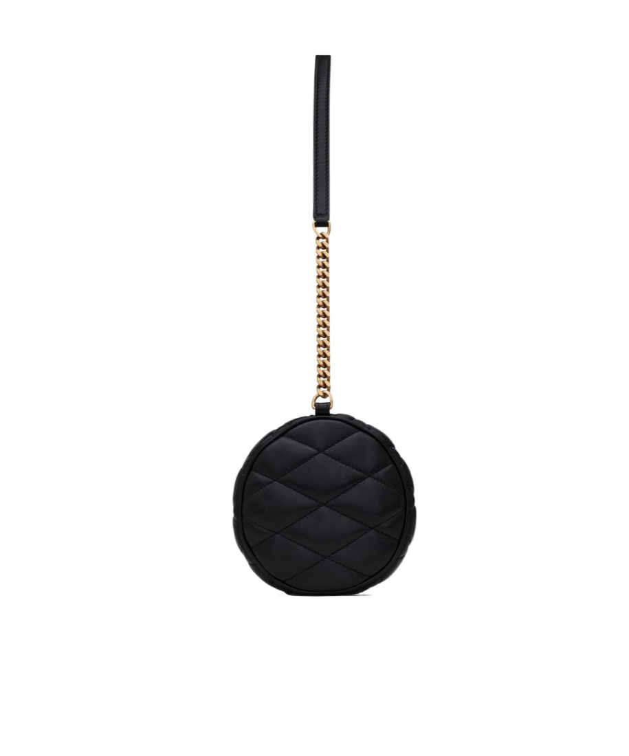 Saint Laurent Sade Mini Quilted Leather Tube Bag In Black