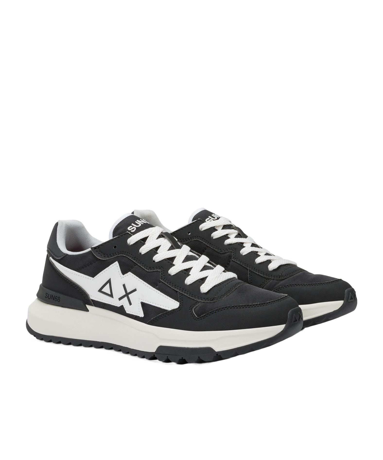 Sun 68 Sun68 Niki 2.0 Solid Black Sneakers In Black