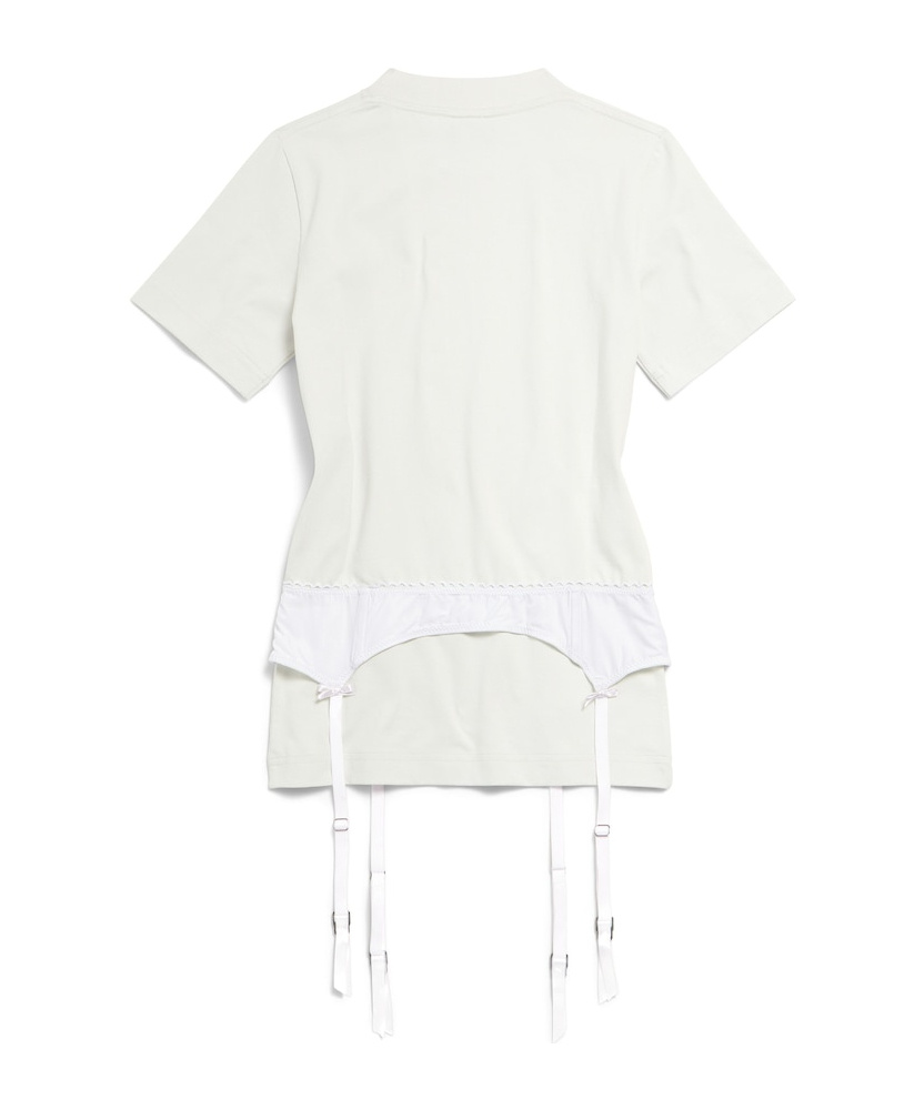 Balenciaga White Lingerie T-shirt In Off White