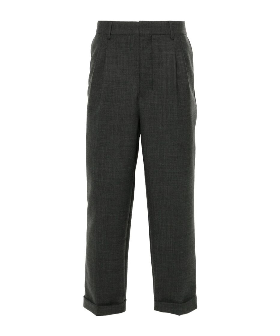 AMI ALEXANDRE MATTIUSSI AMI PARIS PLEATED TAPERED-LEG TROUSERS