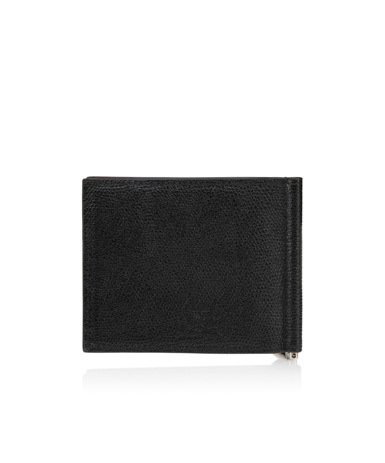 Christian Louboutin Mooncrest Calfskin Bifold Wallet With Money Clip In Black