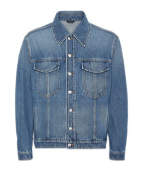 Fendi Collared Button-up Jacket In Blue
