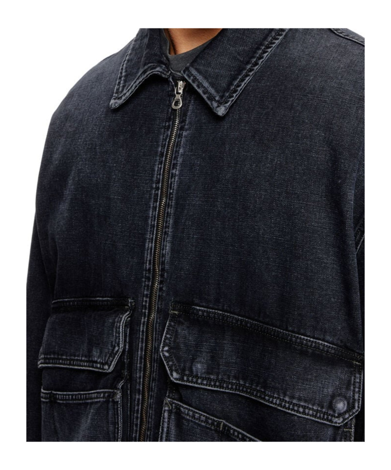 Diesel Jacket In Batavia-weave Denim In Black
