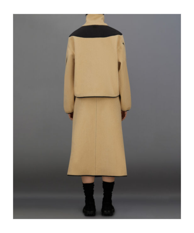 Herno Laminar Sweatshirt In Polar Fleece And Extra Light Stretch Padded In Brown