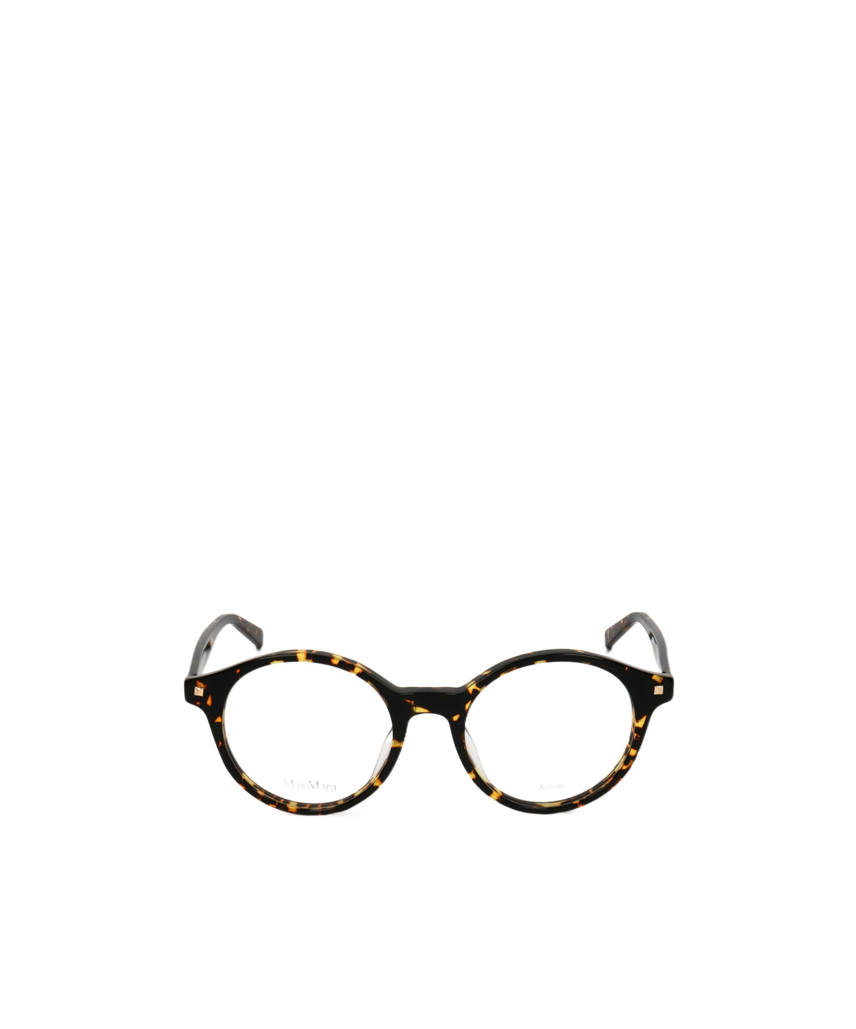 Max Mara Round Frame Flat Mirror In Black